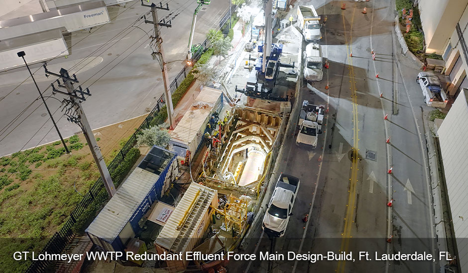 GT Lohmeyer WWTP Redundant Effluent Force Main Design-Build, Ft. Lauderdale, FL