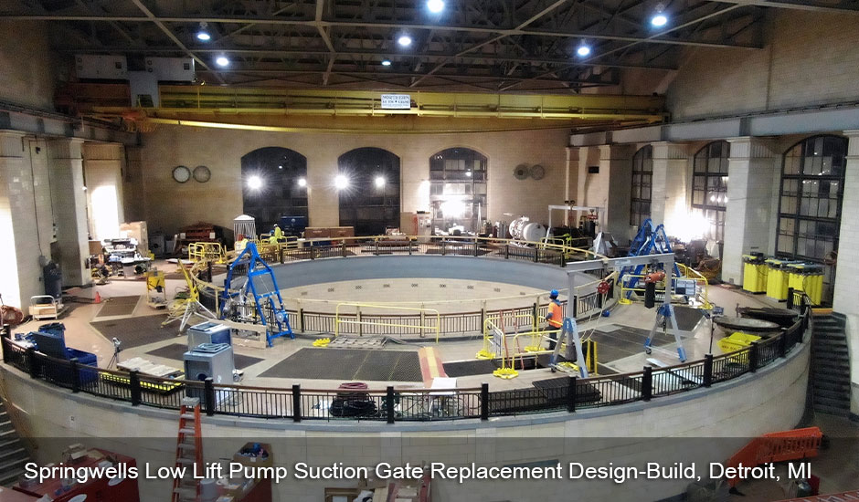 Springwells Low Lift Pump Suction Gate Replacement Design-Build, Detroit, MI