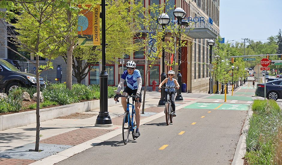 First and Ashley Streets Conversion and William Street Bikeway, Ann Arbor, MI